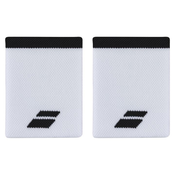 Babolat Logo Jumbo Wristband 2x White / Black